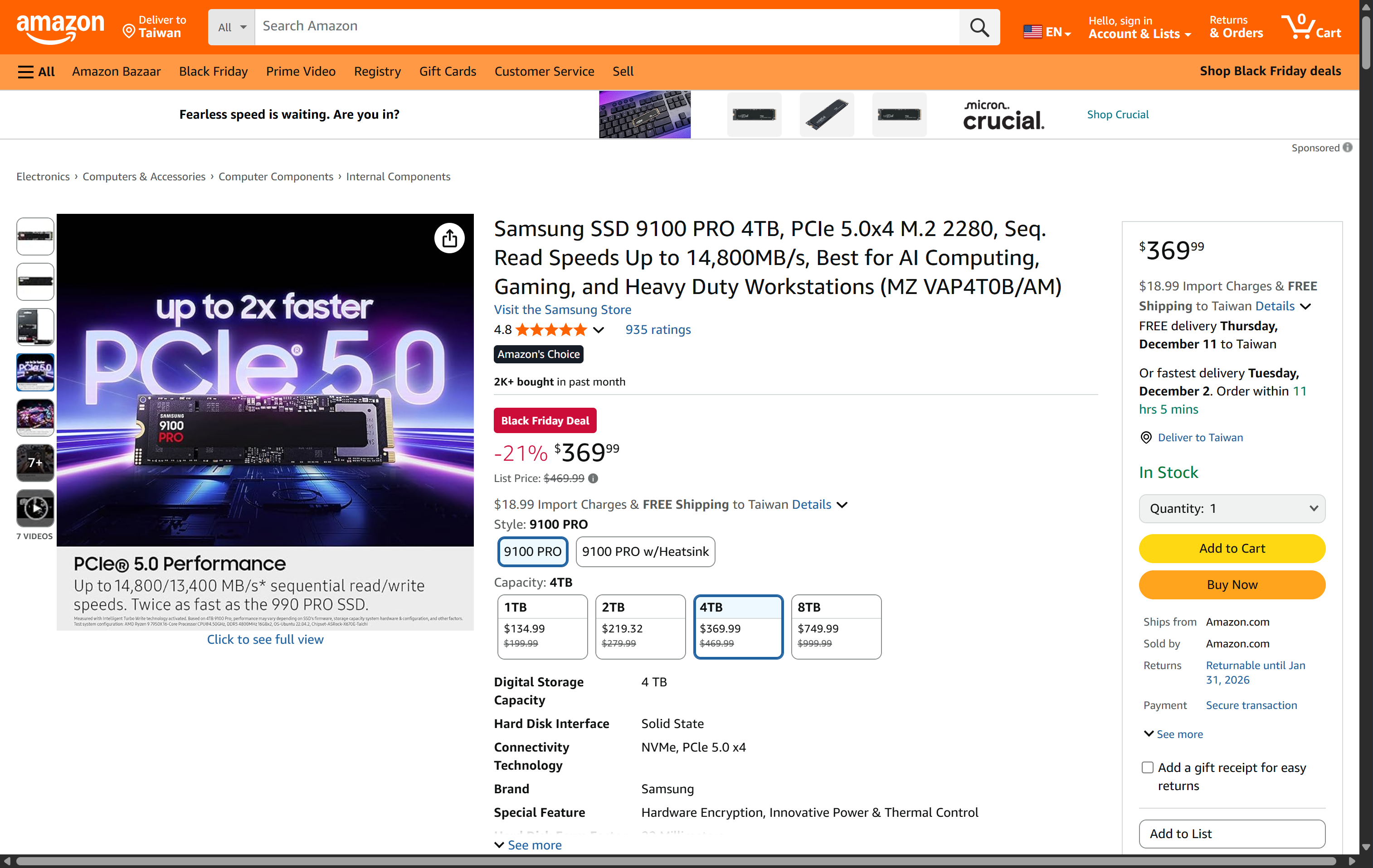 Samsung 9100 PRO SSD 4TB