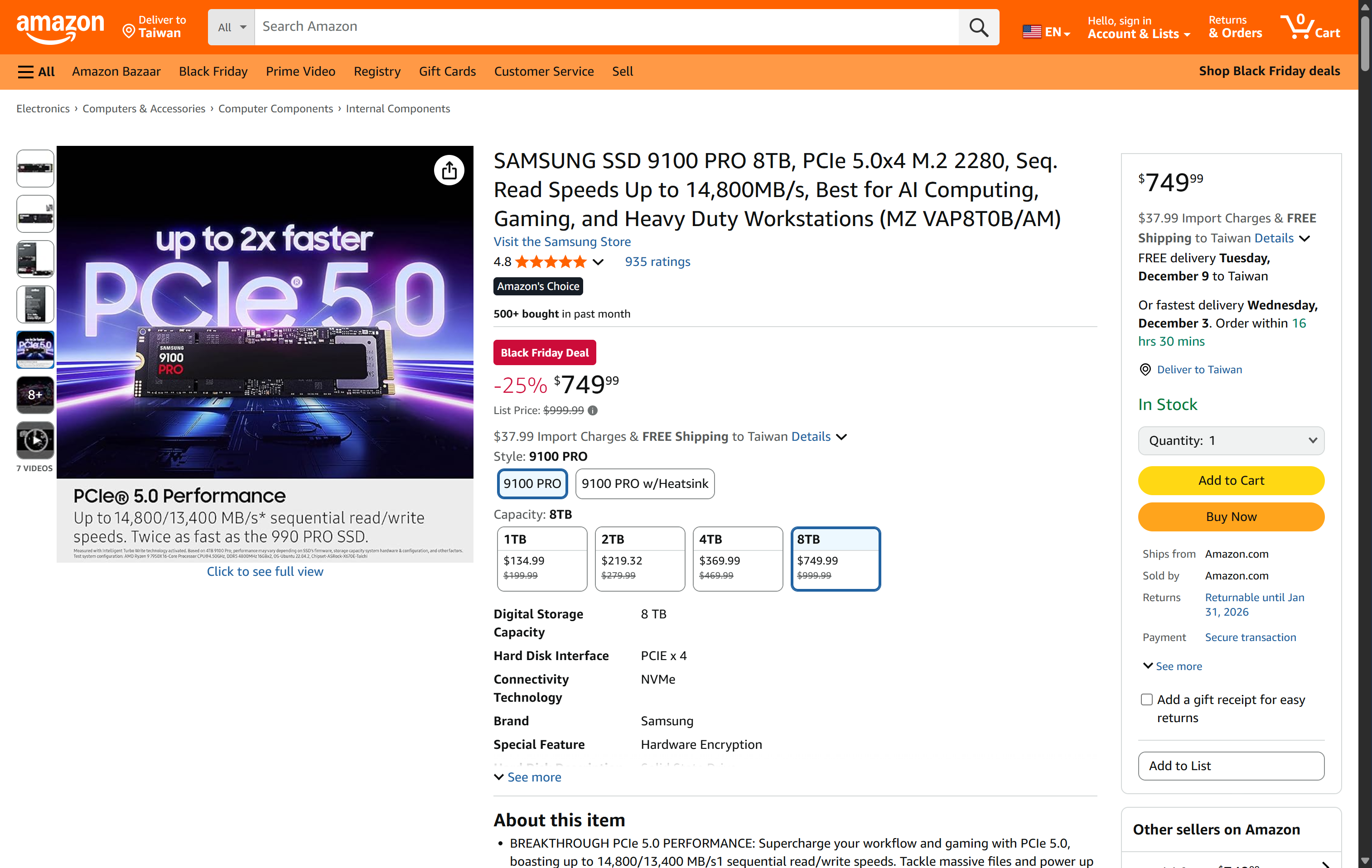 Samsung 9100 PRO SSD 8TB